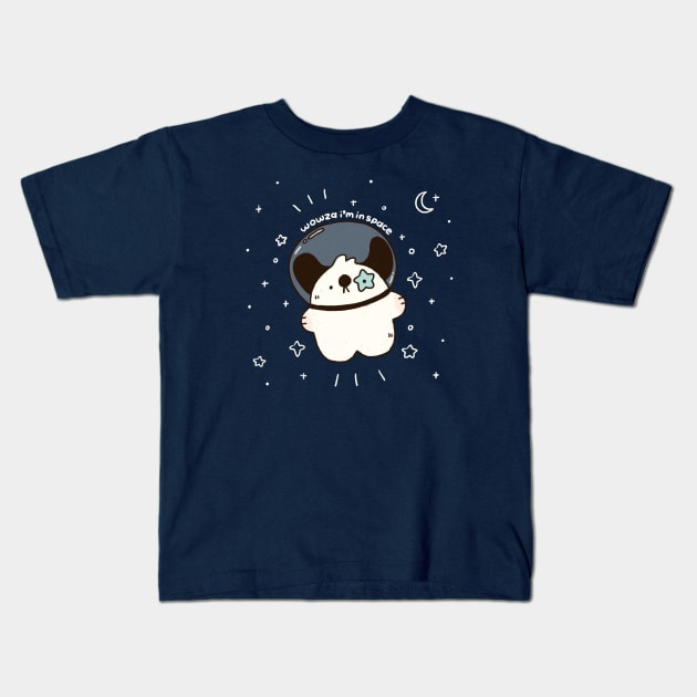 Space Dog Kids T-Shirt by maiadrawss